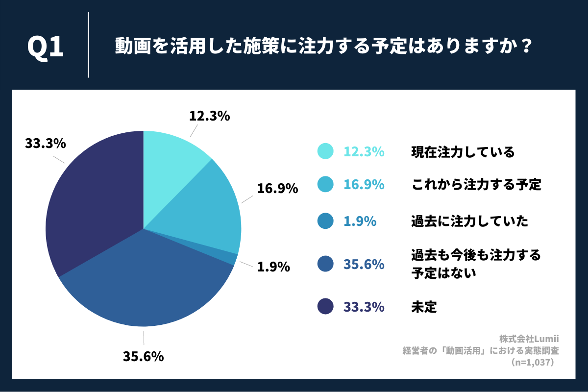 動画を活用した施策に注力する予定はありますか？